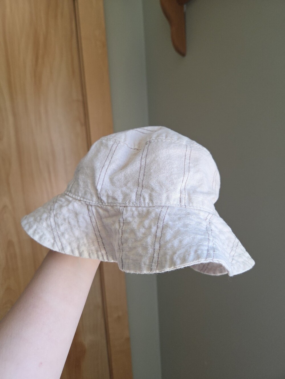 Carters Baby Bucket Hat Striped Cream